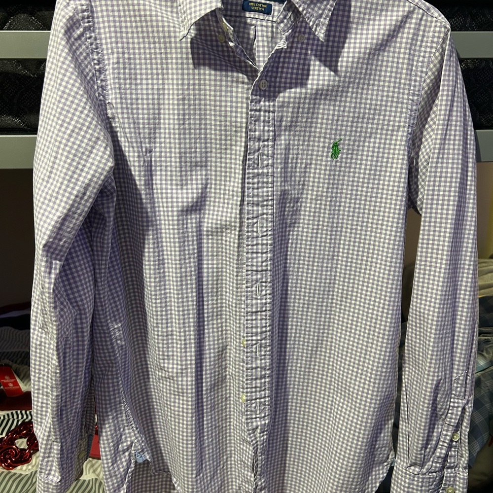 Ralph Lauren Men's Purple Checkered Shirt